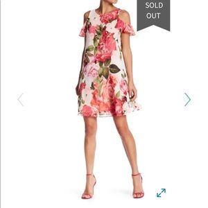 Eliza J floral print cold shoulder dress